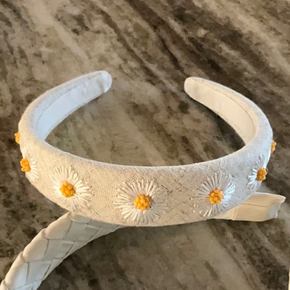 J Crew Girls Embroidered Daisy Floral Headband